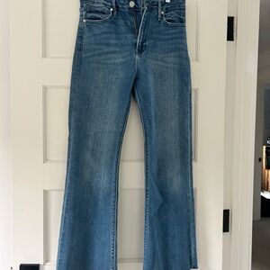 Golden wide leg jrans